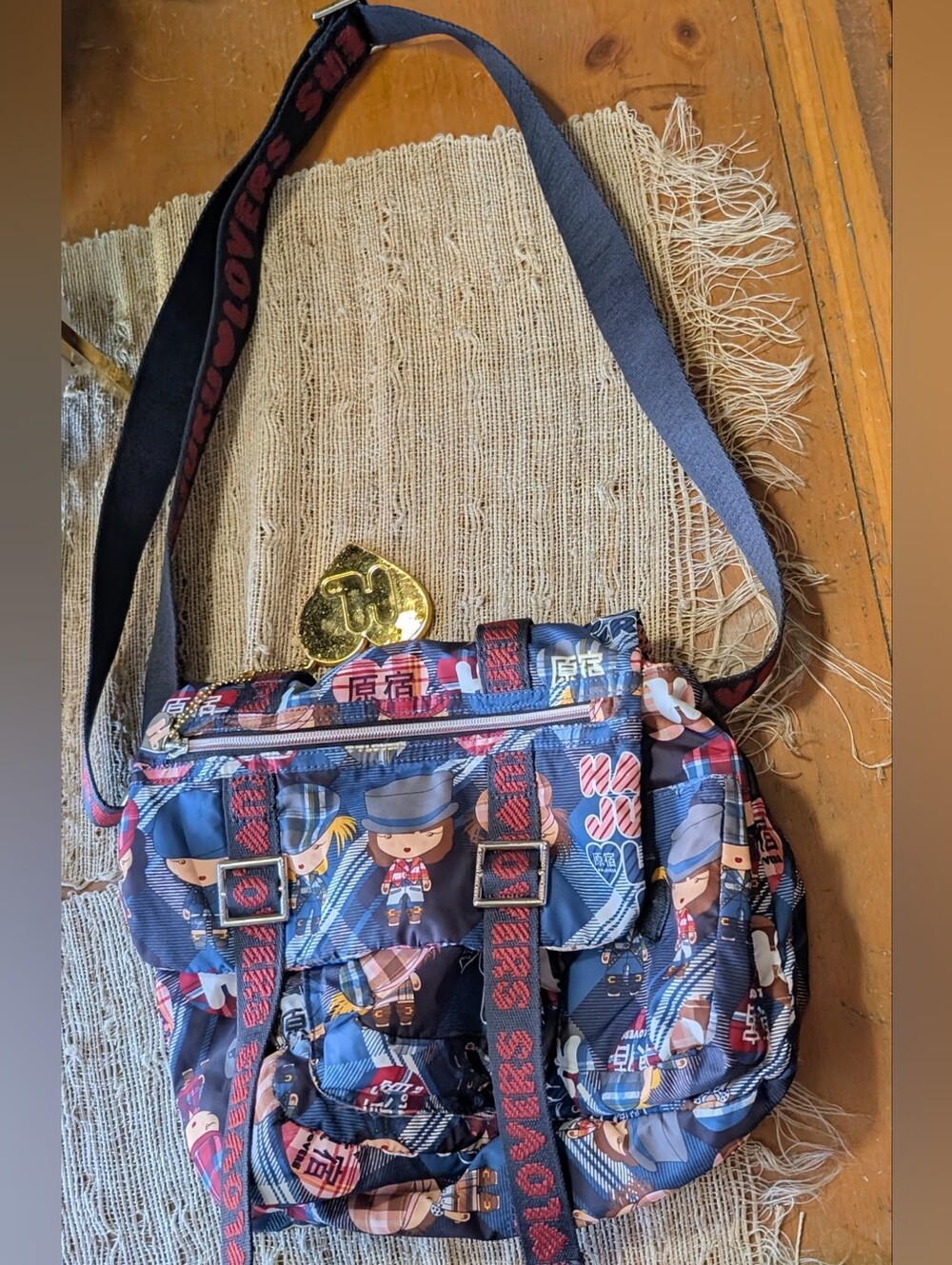 Harajuku Lovers Hot Stuff Bag in Plaid Girls w/ Mirror